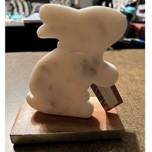 Jolie Fleur Marble Bunny Figurine Home Decor OS White Brand New Spring Easter